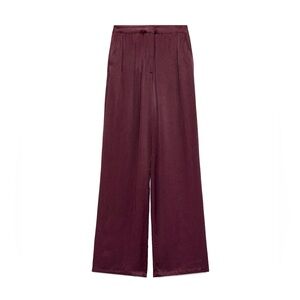 Zara Flowy Full Length Satin Pants